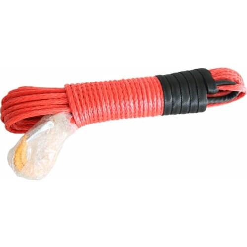 Red 5/16*100feet 4x4 Synthetic Winch Rope,ATV Winch Accessaries,Towing Ropes,UHMWPE Rope,ATV Winch Cable