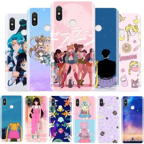 Japanese Anime Kawaii Sea Moon Cute Soft Silicone Phone Case For Redmi 4 5 5A 6A 6pro 7 5PLUS NOTE 5 6 7 8 4X PRO