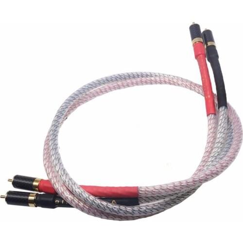 Audiocrast Pair HiFi RCA Audio Cable Carbon Fiber Interconnect RCA Cable for Amplifier CD DVD Player