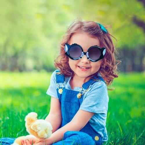 New 2PCS/Lot Children Baby Girls Sunglasses Hair Band Set Anti-UV Cartoon Glasses Knot Bow Headband Cute Photo Props Gifts 2021