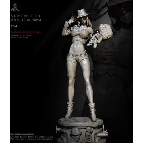 H75mm 1/24 Resin figure model kits DIY self-assembled TD-2690