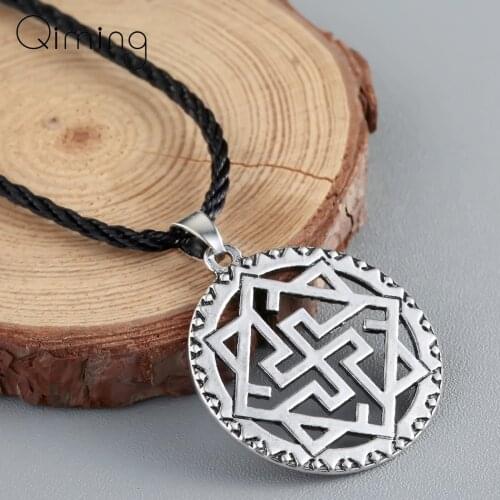 Valkyrie Slavic Mens Necklace Viking Odin Thor Runes Warrior Ethic Female Punk Cletic Russian Jewelry Necklaces Women