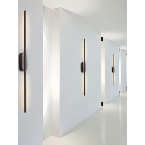 Modern Nordic Iron Pipe Line LED Wall Lamp Bedside Night Light Bedroom Living Room Aisle Sconce Light Fixture Wall Decor Art