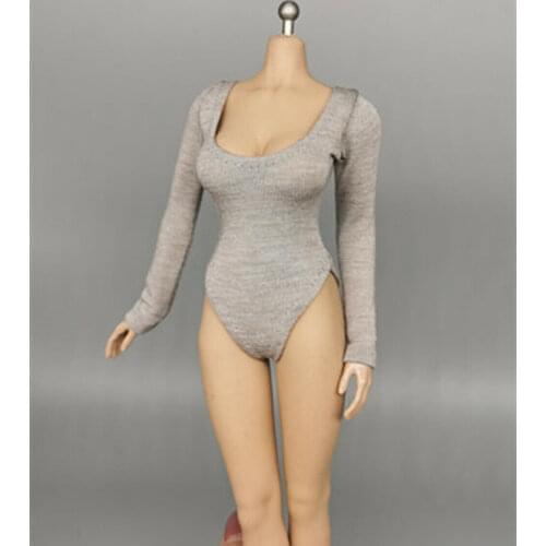 1/6 Scale Gym Suit High-slit T-shirt Model for 12" Female Body Action Figure