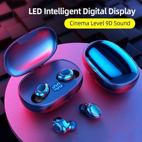 T3S TWS LED Display Bluetooth Earphone 9D Stereo Wireless Earphones Noise Cancelling Bluetooth Earphone With 2200mAh Power Bank