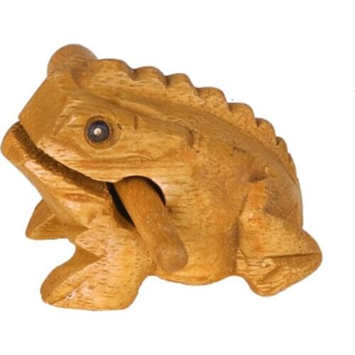 Traditional Classic Noise Maker Toy Craft Wooden Lucky Frog Croaking Musical Instrument Home Office Decorative Miniatures
