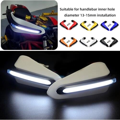 1 Pair Motorcycle Modified Brake Clutch Hand Guard Handle With LED Driving Light Hand Guard For Honda GROM MSX125/sf Accessories