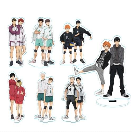 1 Pcs Cartoon Japan Anime Haikyuu!! Volleyball Teen Two-person Acrylic Stand Figure Model Plate Holder Desk Decor Ornaments Toys