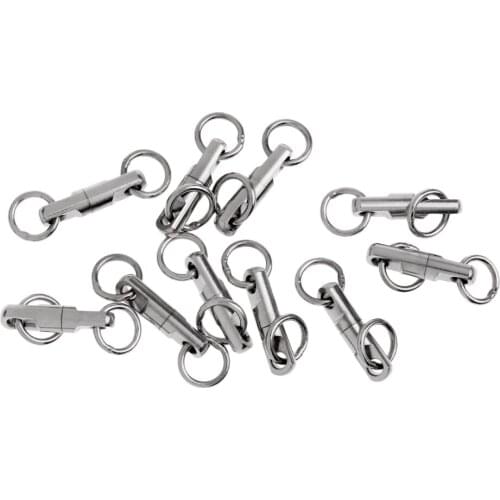 10pcs Fishing Ball Bearing Swivels Connector Flexible Heavy Duty Big Game Fishing Swivels Ring 3.5mm Fishing Accessories Pesca