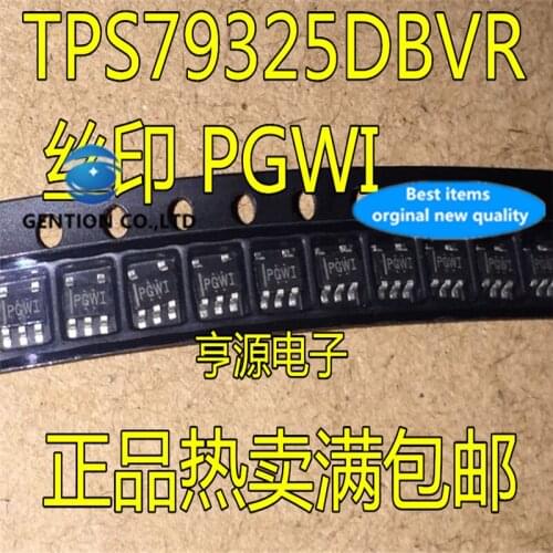 10Pcs TPS79325DBVR TPS79325 Silkscreen PGWI SOT23-5 in stock 100% new and original