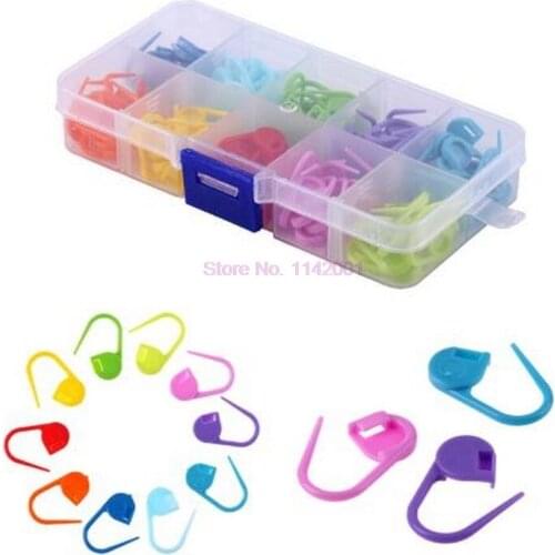100set 120Pcs/Lot 22mm Colorful Plastic Safty Pins Sweater Buckle Needle Knit Dedicated Baby Yarn DIY Weaving Tools