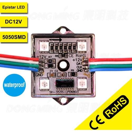 200 PCS High bright Waterproof IP65 led sign letters 4leds/piece led pixel module 1.44W DC 12V 5050 rgb led module