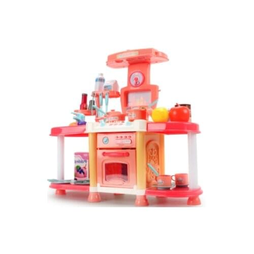 Big Size (l:40*w:15*h:40cm) Kitchen Set Plastic Pretend Play Toy Light Kids Kitchen Cooking Supermarket Play Food Cart Toy D224