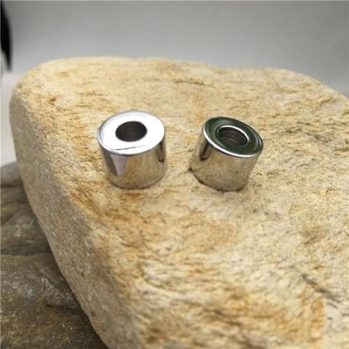 4.98mm Hole 316l Stainless Steel Spacer Cylinder Bead Fit Original Charm Leather Bracelet DIY Jewelry Making (Only Bead)