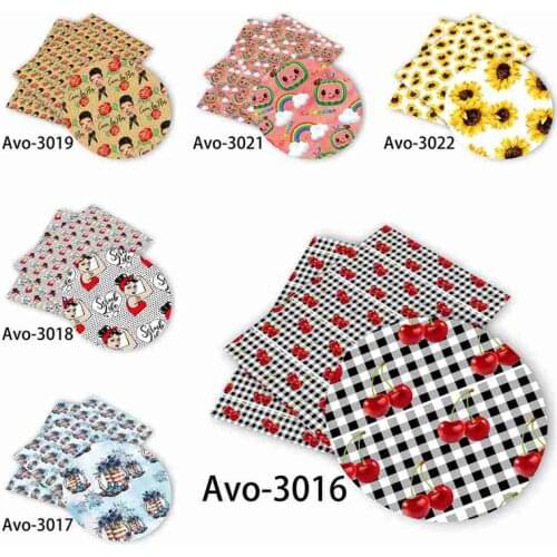 Diy-Everyday Diy 30*135cm Printed Faux Synthetic Leather Vinyl for Bow,DIY handmade Materials