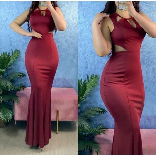 Elegant Long Burgundy Mermaid Evening Dresses Pleated Zipper Back Stretchy Satin Abendkleid Robes de Soirée for Women