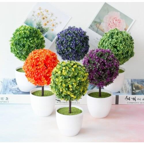 15x26cm Small Tree Potted Bonsai Ornaments For Home Garden Hotel Bathroom Bedroom Decoration Desktop Artificial Plants Bonsai