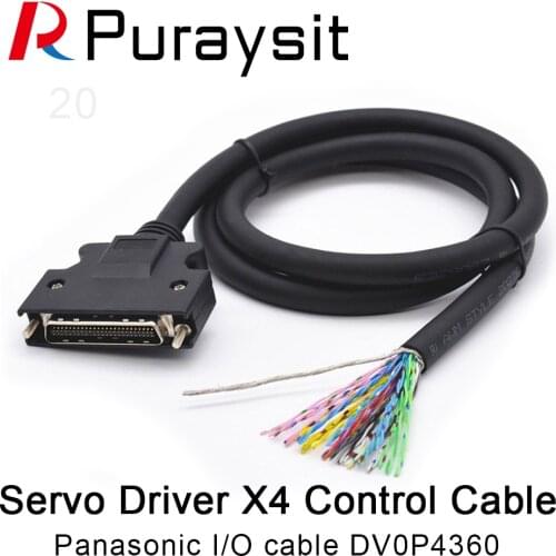 Panasonic Servo Driver X4 Control Cable I/O Cable DV0P4360 DVOP4360 50 Pin Communication Cable