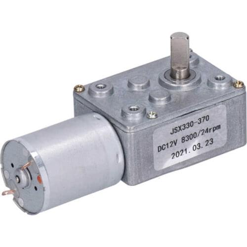 Turbine Worm Gear Box JSX330-370 Geared DC Motor for Miniature Winches for Window Openers for Door Openers