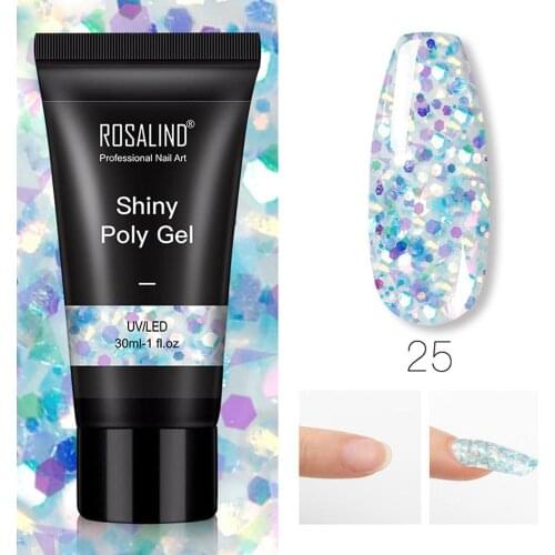 Crystal Extension Liquid 30Ml Shine Extension Gel Nail Transparent Sequins Phototherapy Nail Polish Gel Nail Tip Form 1Pcs