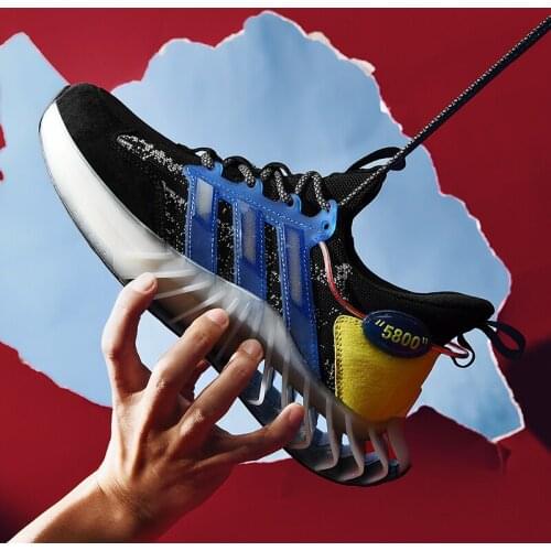 2021 New Blade Sneakers For Men Black Running Shoes Fashion Outdoor Cushioning Sport Footwear Male Anti-skid Mesh Training Shoes