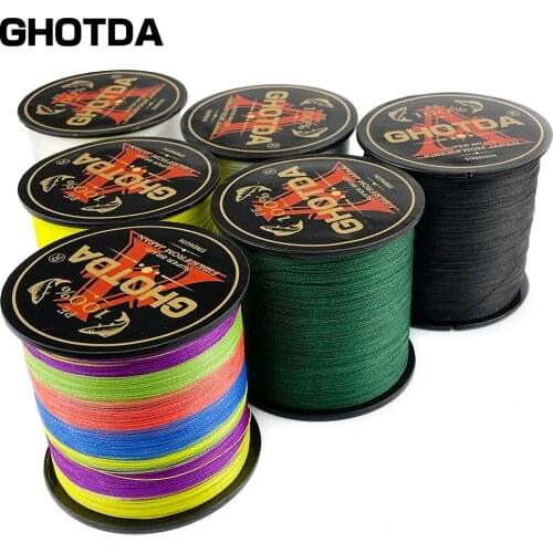 GHOTDA 8 Strands PE Braided Fishing Line tresse peche Saltwater Fishing Weaves Super Strong 1000M 500M 300M 100M