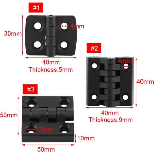10pcs Hinges Black Color Nylon Plastic Butt Hinge for Wooden Box Furniture Electric Cabinet Scharnier Door Hinges