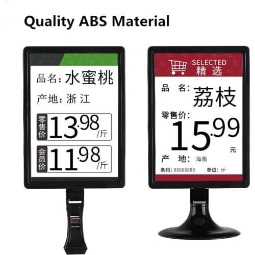 Plastic Merchandise Sign Clip Pop Clip-on Holder Stand Price Display Supermarket Shelf Merchandise Food Fruit Price Label