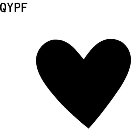 QYPF 15.2CM*14.2CM Love Luv Heart Fashion Vinyl Car Sticker Decal Black/Silver Accessories Decoration C15-0615
