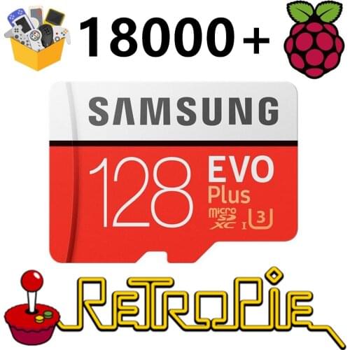 RetroPie SD Card 128GB For Raspberry Pi 3 B+ 18000+ Games 30+ Sytems Diyable Emulation Station Games Preloaded Plug&Play