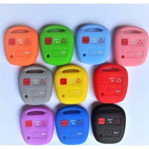 Fit For Toyota RAV4 AVALON PRADO FJ CRUISER CAMRY 3Button Silicone Car Key Cover Case