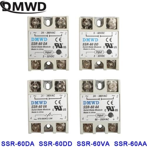 Solid state relay SSR-60 60A VA DA Industrial Solid State Relay Module AA SSR SSR-60VA SSR-60DD SSR-60AA SSR-60DA