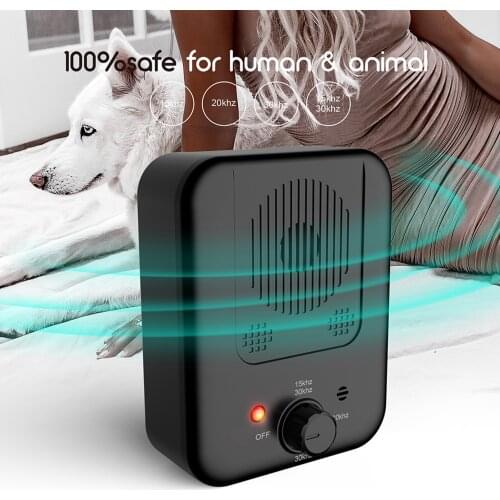 Ultrasonic Anti Barking Device Safe Adjustable USB Rechargeable Waterproof Dog Bark Deterrent Pet Training Up To 10M Training