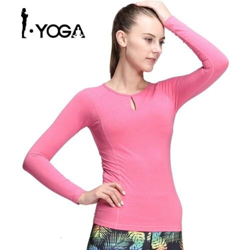 Women Long Sleeve Teardrop-shaped Slim Sport Tight T-Shirt Fitness Running Gym Mujer Deportivas Yoga Padded Shirt Tops CX002