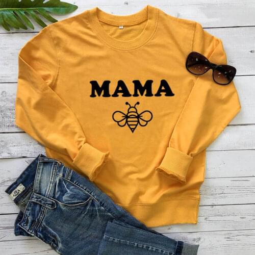 MaMa Bee Sweatshirt New Arrival 2020 Womens Funny Casual Cotton Tops Mothers Day Gift Mom Lift Tops