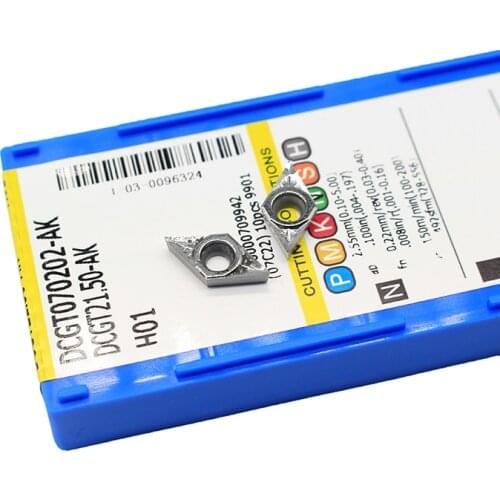 10Pcs DCGT070202 AK H01 Aluminum cutter blade Insert DCGT070202 Cutting Tool turning tool CNC Tools AL +TIN Alloy wood