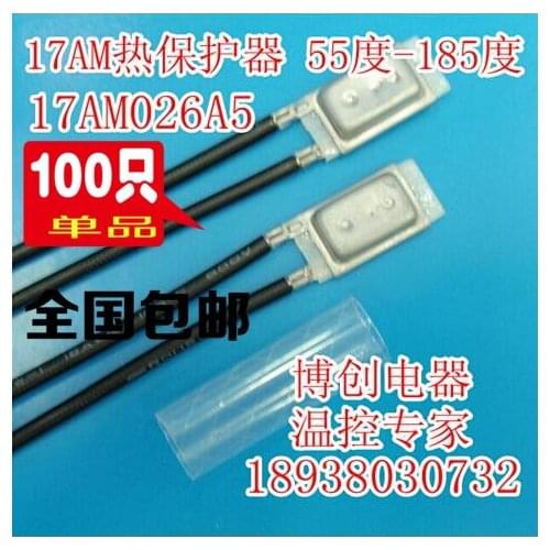 2pcs/17AM026A5 17AM+PTC 95 Degrees Normally closed N.C Temperature control switch Thermostat Thermal protector
