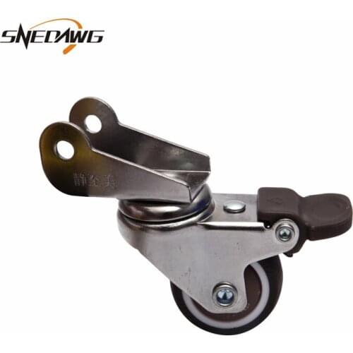 2pc TPE Furniture Caster Swivel Caster Wheel Fit 20mm Board 1.5''/2'' Furniture Caster Wheel with Bearing for Desk Baby Cradle