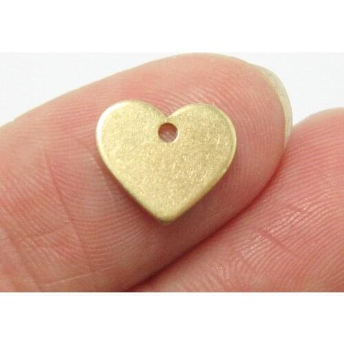 Brass heart charms Brass earring findings 11x9.5x1mm Raw brass dangle pendant -20pcs R1333