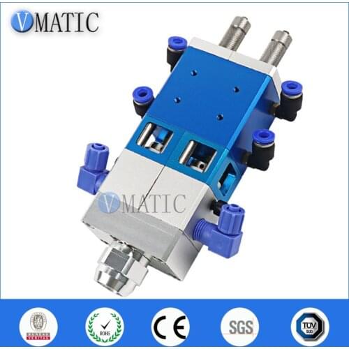 Free Shipping Dual Fluid Large Flow Dispensing Valve Double Acting Cylinder Glue/ Liquid Dispenser