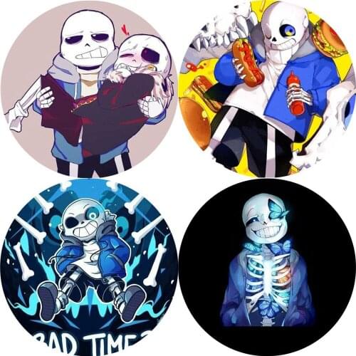 New Fame Game Undertale Sans Brooch Pins Breastpin Badge Cartoon Anime Jewelry Schoolbag Handbag Hat Accessories