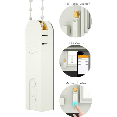 DIY Smart Motorized Chain Roller Blinds Shade Shutter Drive Motor Powered By Solar Panel and Charger Bluetooth APP Control