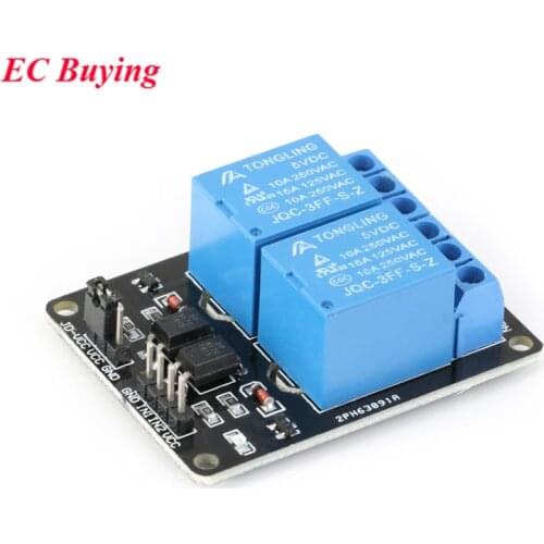 2 Road 2 Way 5V Relay Module Relay Expansion Board with Opticalcoupler Protection Function Module