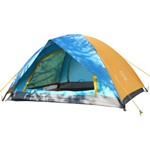 2persons double layer double doors outdoor camping family travel waterproof tent 200*150*120cm light weight easy carry picnic