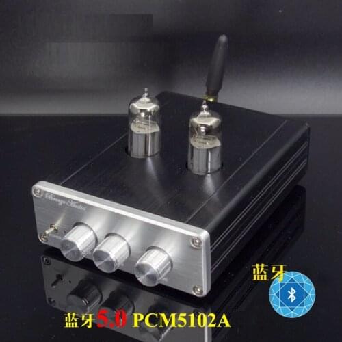 DC12V-DC16V Finished Machine 6J5 Tube Preamplifier QCC3003 Bluetooth 5.0 With High And Low Pressure Regulation Decoder PCM5102A