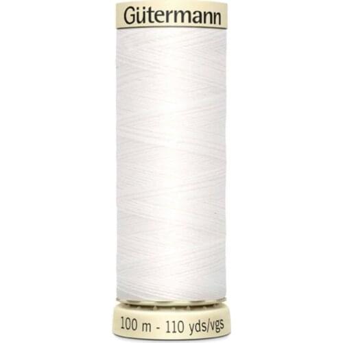 Gutermann Thread sewing Sew-All Polyester, 100m/110 Yd, White