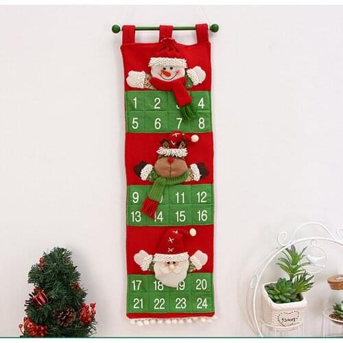Christmas Calendar Santa Claus Snowman Xmas Advent Timer Door Wall Window Christmas Decor Advent Calendars Home Decor