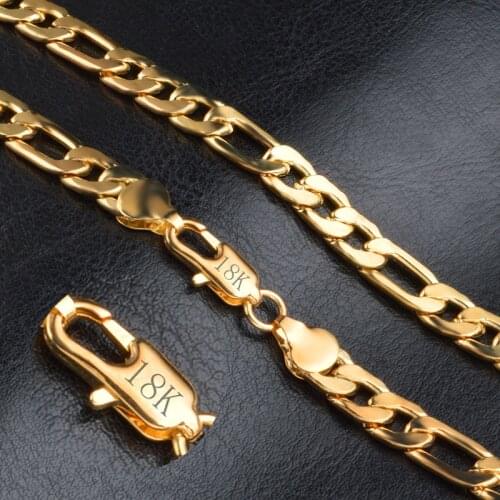 Brand New Top Quality 1PC Gold Color Classic Chain Necklaces For Women And Men Fashion Necklace Jewelry