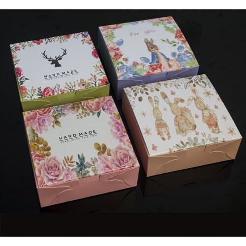 14x14x5cm 5.5inch cheese cake box food packing portable bread pizza sushi hamburger box 100pcs/lot