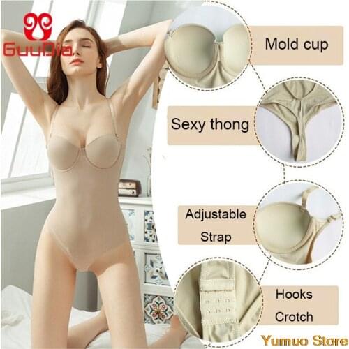 Girdle shapewear women strapless bodysuit waist trainer slim hook mold cup bra corset slimmer body shaper girdles free shipping